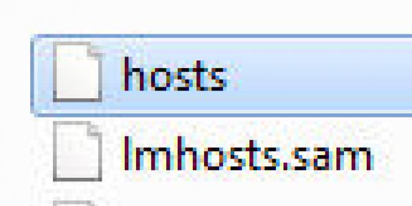 Как выглядит чистый файл hosts windows 7